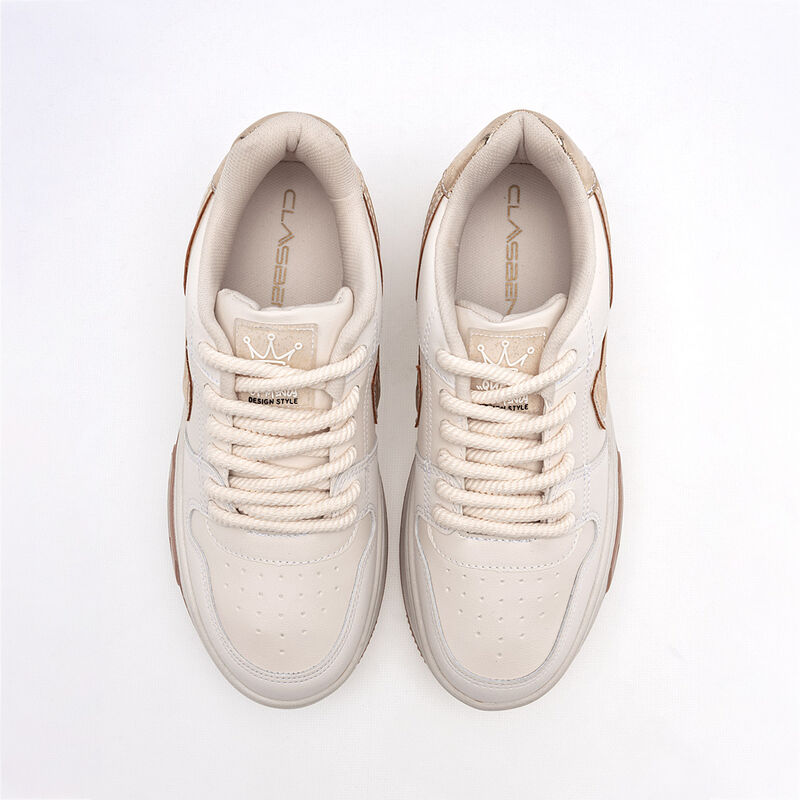 Clasben Tenis urbano para mujer blanco dorado image number null
