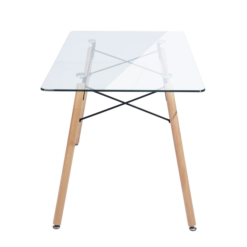 Mesa de Comedor Rectangular Cristal para 4 o 6 ... image number null