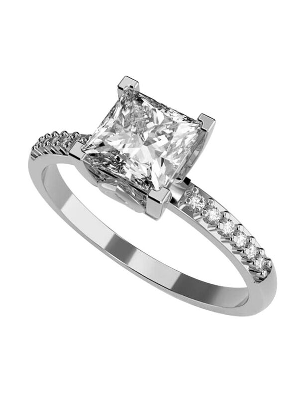 Anillo de Compromiso en Oro de 14K con Circonia... image number null