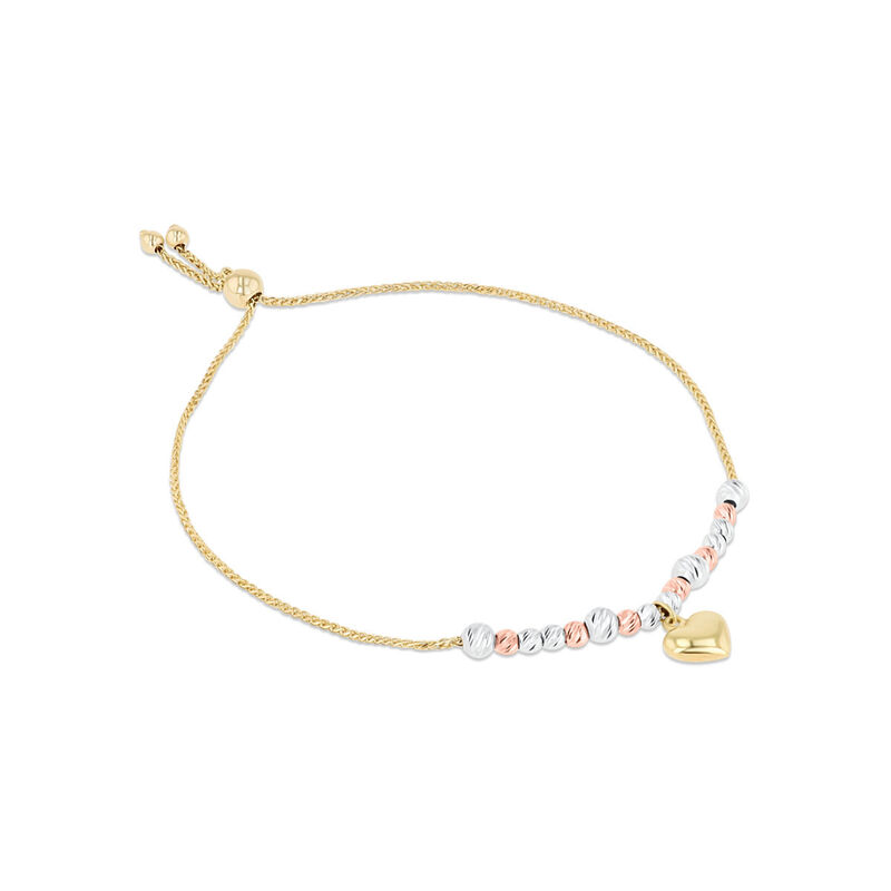 Pulsera De Oro Florentino 14K Con Coraz&oacute;n image number null