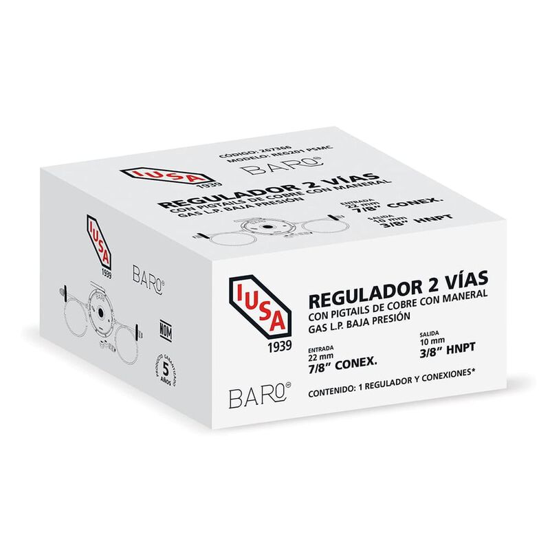 Regulador Gas L.p. Para 2 Cilindros Mod. Reg201... image number null