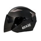 Casco Para Moto Edge Jaguar Sólido Negro Certificado Dot