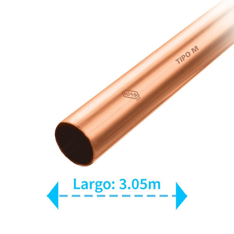 Tubo De Cobre Tipo &rdquo;m&rdquo; Tramo De 3.05 M 1/2&rdquo;, 25... image number null