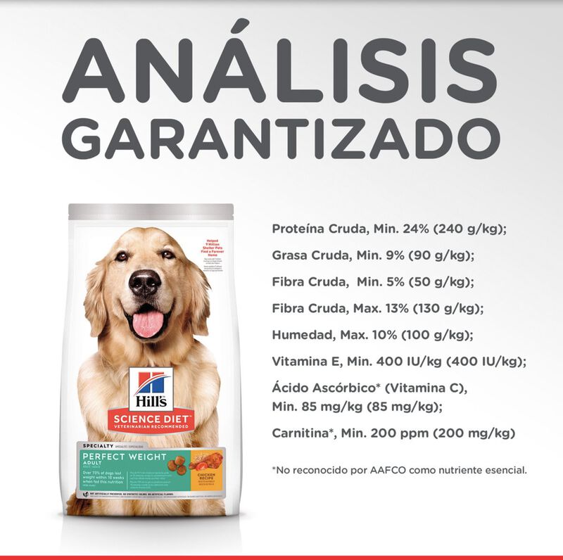 Hill's Canino Perfect Weight 11.3 Kg Original S... image number null