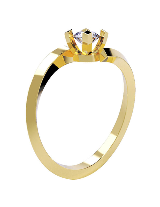 Anillo de Compromiso de 14K con Diamante de Lab... image number null