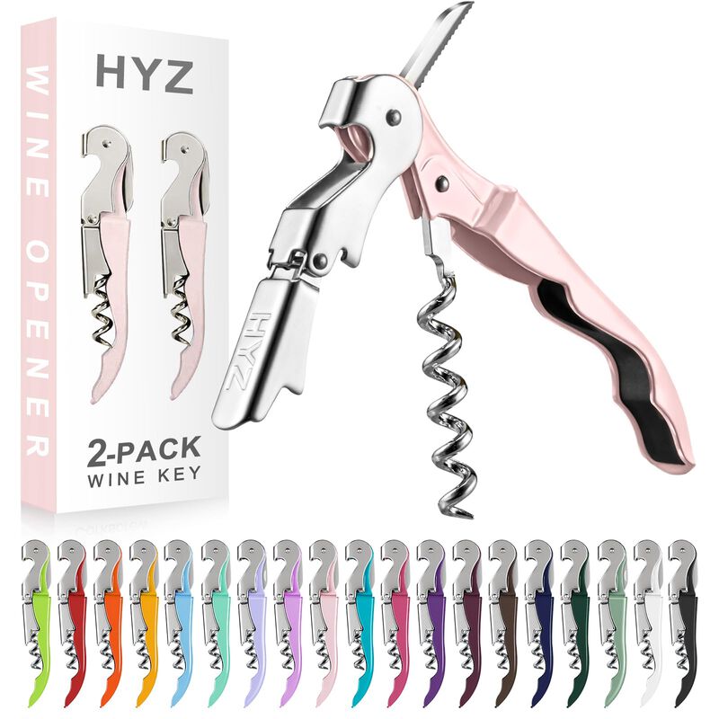 Sacacorchos Hyz 2 Unidades Rosa Tipo Llave image number null