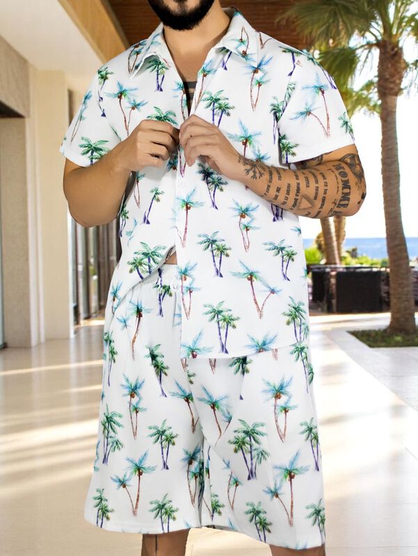 Conjunto Hombre Verano Camisa y Short a Juego C... image number null