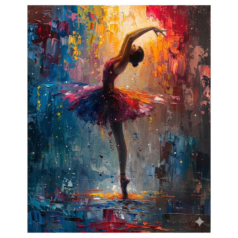 Cuadro Decorativo Impreso 70x100cm Danza Colori... image number null