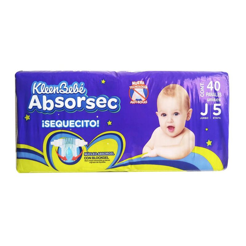 Kleenbeb&eacute; Absorsec J E5 Jumbo 40 Pa&ntilde;ales image number null