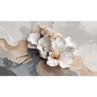 Cuadro Decorativo Bot&aacute;nica 60x80cm Flores Marr&oacute;n