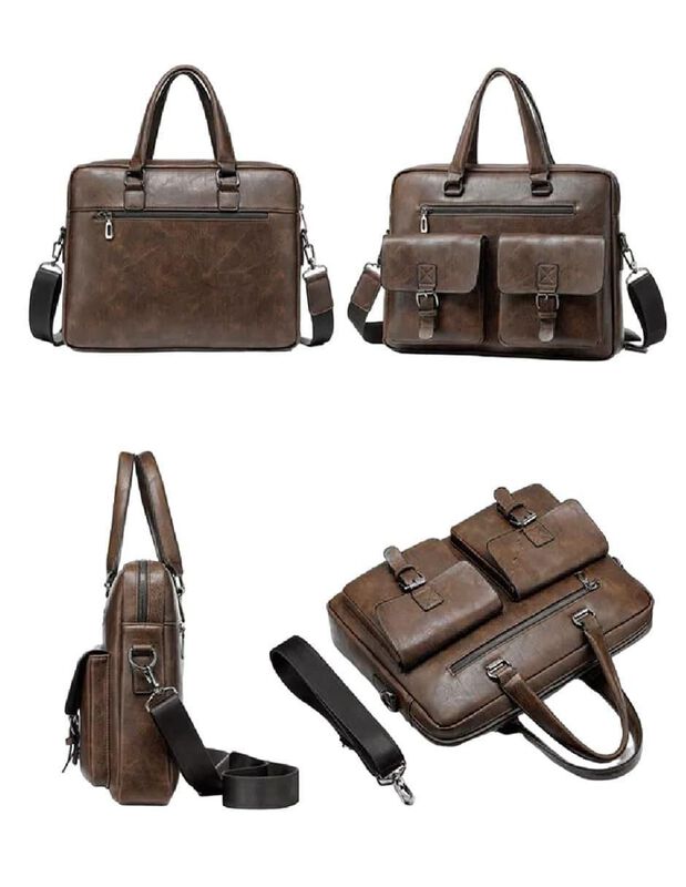 Portafolio Elego De Piel Para Hombre image number null