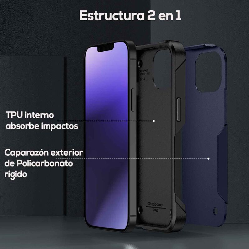Funda Tekku Tough Cover Para Iphone 15 Plus Azu... image number null