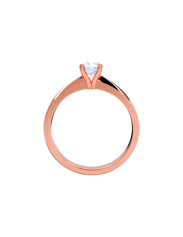 Anillo de Compromiso en Oro de 10K con Circonia... image number null