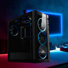 Gabinete Gaming Yeyian Blade 2100 Lat Cristal Templado Bahias 1 Ventilador Led/USB Negro