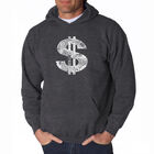 Sudadera Con Capucha Word Art Para Hombre - Signo de D&oacute;lar - Gris