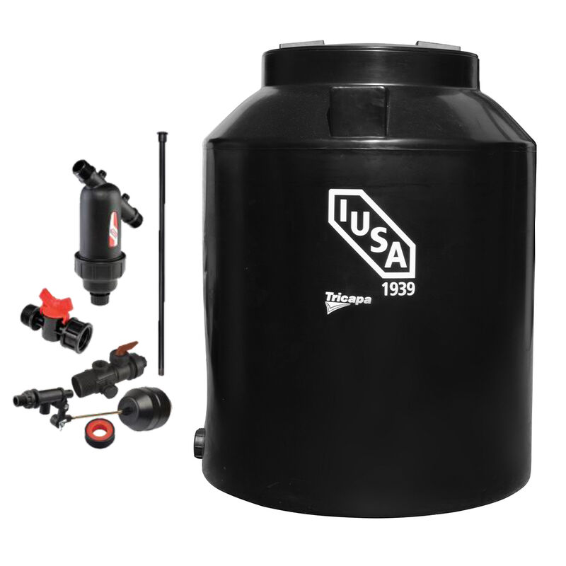Tinaco Tricapa IUSA, 450 L., Negro + Accesorios... image number null