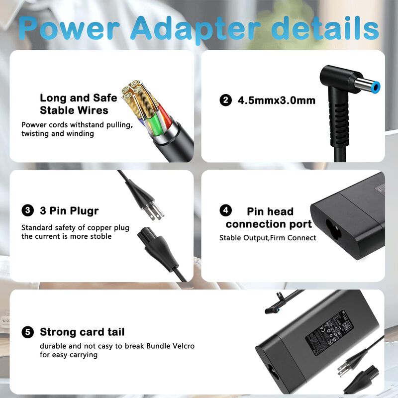 Cargador Rtesru 150w Hp Para Port&aacute;til 4.5x3.0mm image number null