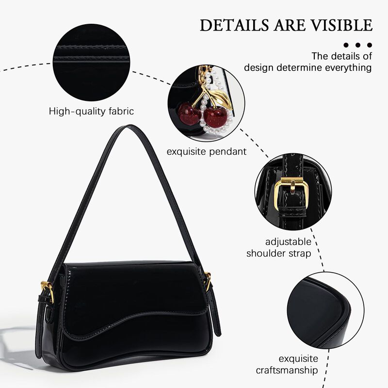 Bolso Aoir Hobo Con Colgante De Cereza Y Correa... image number null