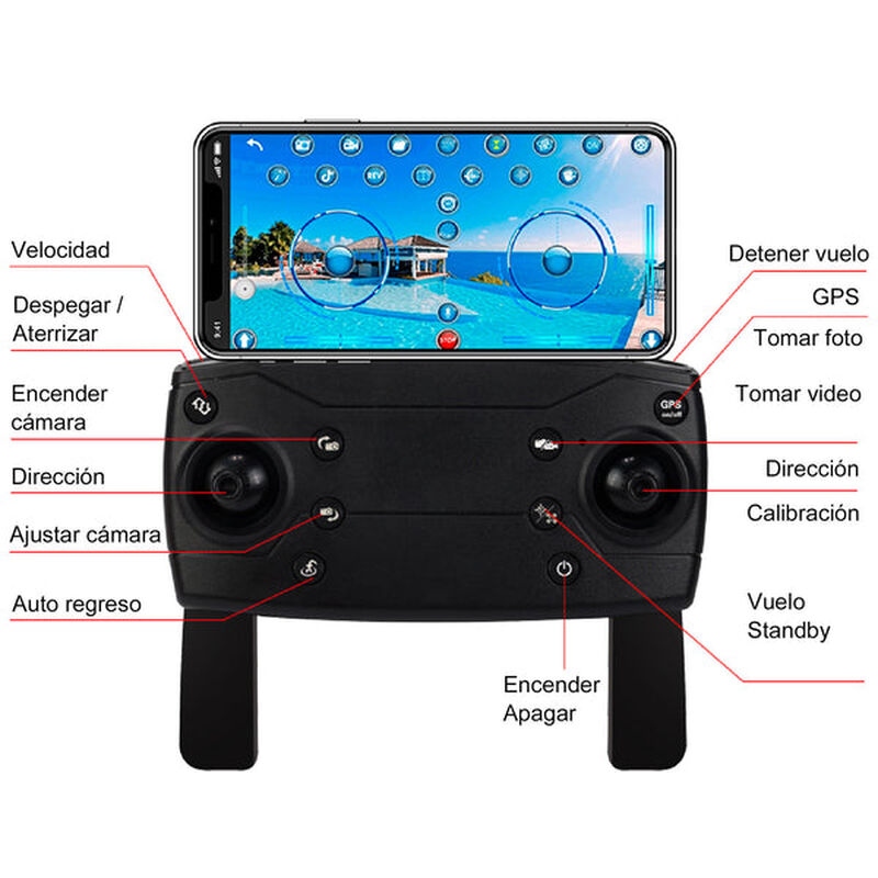 Drone Vak 955 Doble Cámara GPS 4k Video Control... image number null