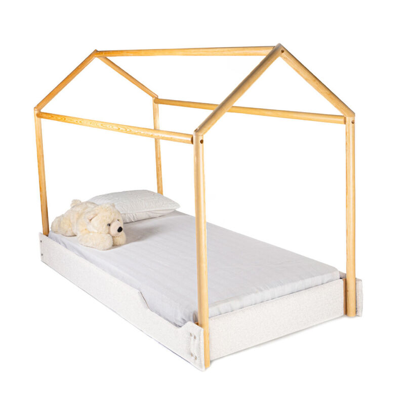 Cama Casa Tapizada Individual Estilo Moderno pa... image number null