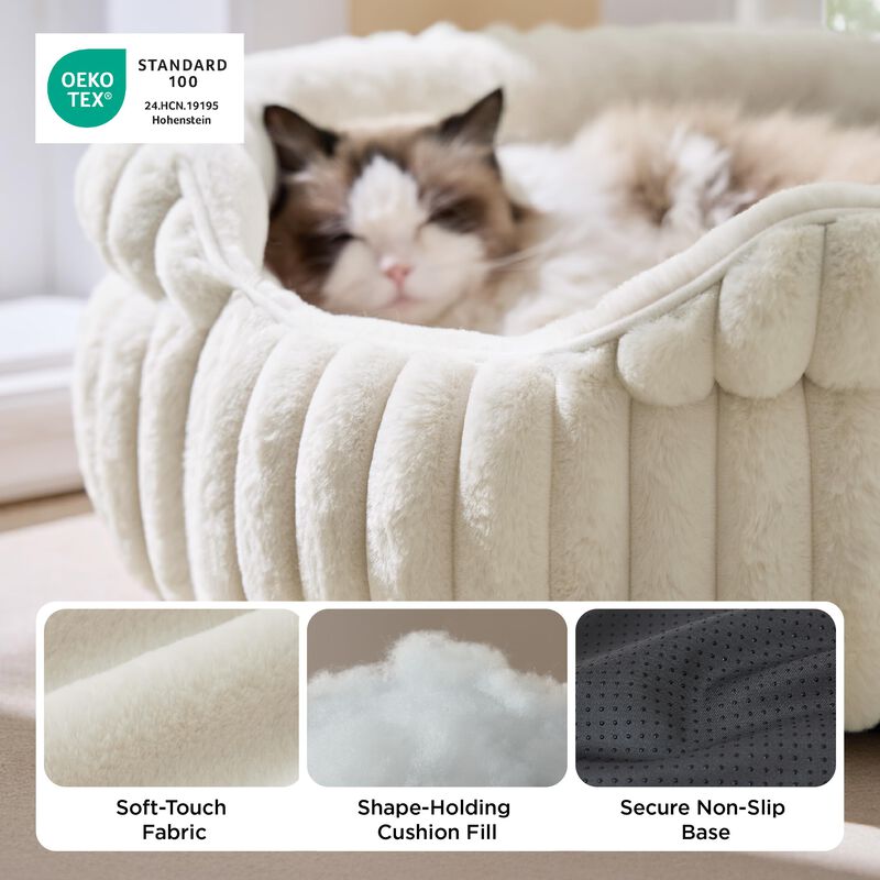 Cama Para Gatos Bedsure Comfyfleece&trade; Redonda De... image number null