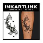 Tatuaje Temporal Inkartlink Heart Koi - 2 L&aacute;minas