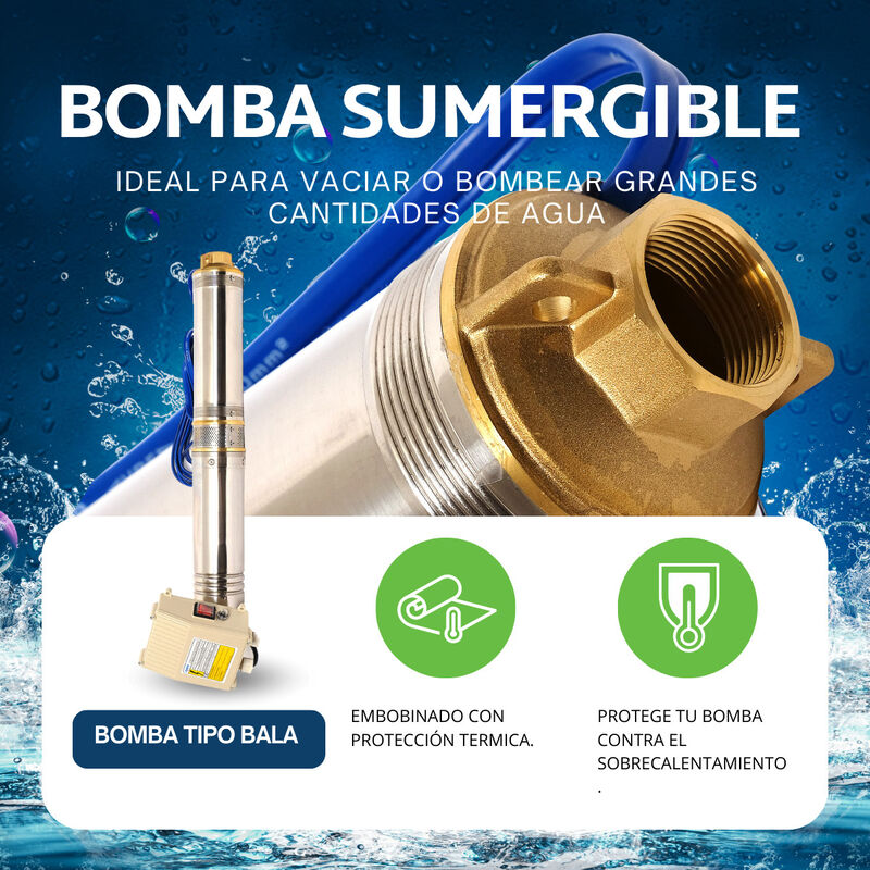 Igoto Tba87 Bomba Sumergible Tipo Bala 1 1/2 Hp image number null