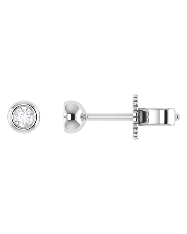 Broqueles De Oro Blanco 14k Con 10pts De Diaman... image number null