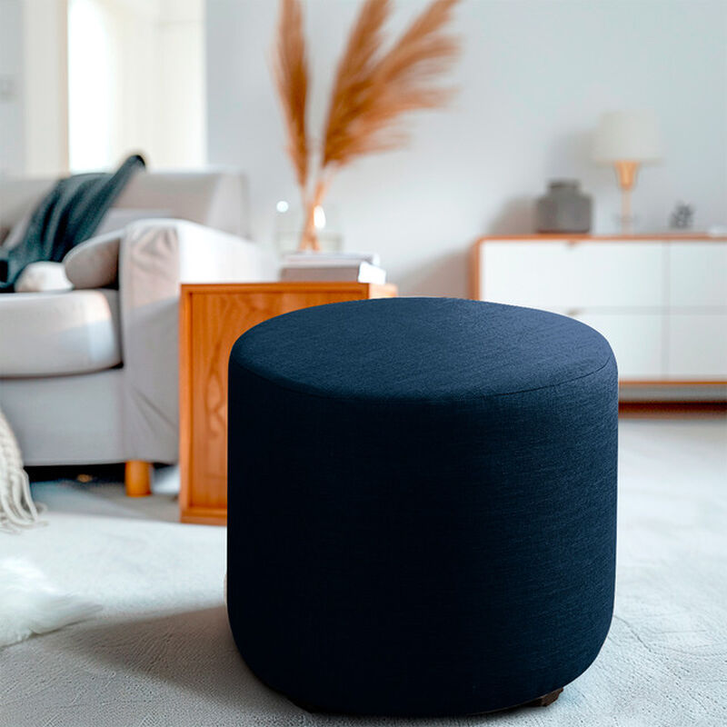 Banco Taburete Decorativo Bora Azul Marino Atla... image number null