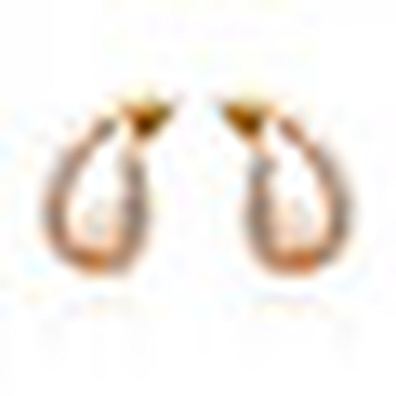 Aretes en Baño de Oro Rosa de 18K  de Gota con ... image number null