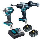 Combo DLX2412T Kit de Rotomartillo y Atornillador de Impacto Inal&aacute;mbrco Makita