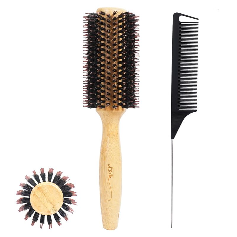 Cepillo De Pelo Vista Round Boar Bristle Bamboo... image number null