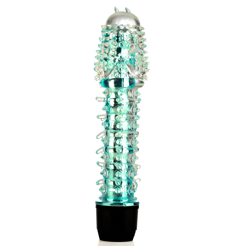 VIBRADOR DE GEL SUAVE TEXTURIZADO AZUL image number null