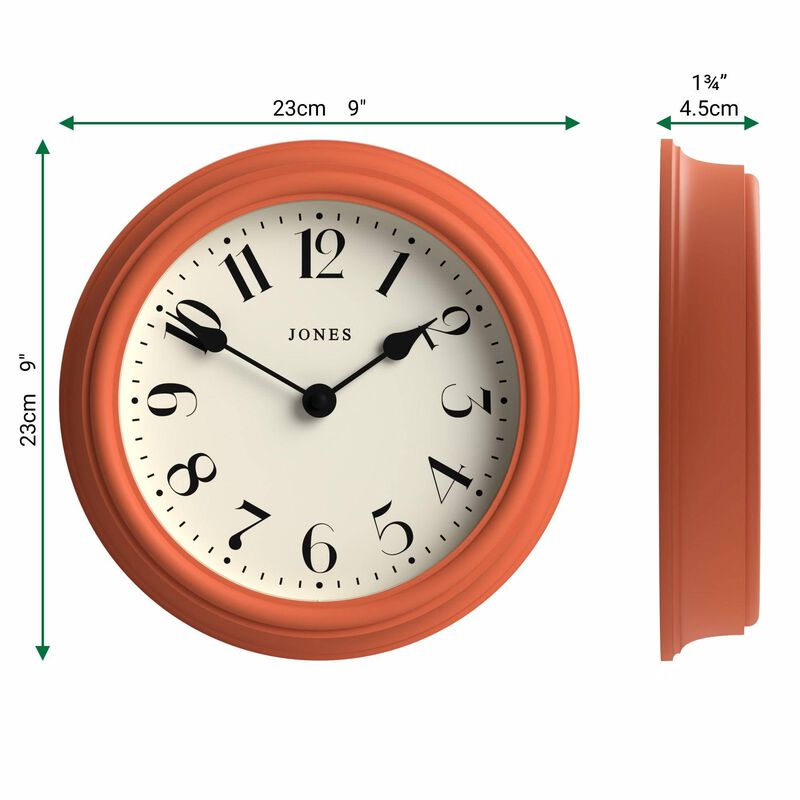 Reloj De Pared Jones Clocks 23 cm Terracota Nar... image number null