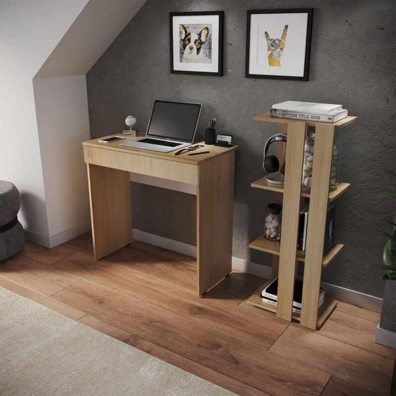 Escritorio y Biblioteca Jarl  Mueble 2 en 1, Su... image number null