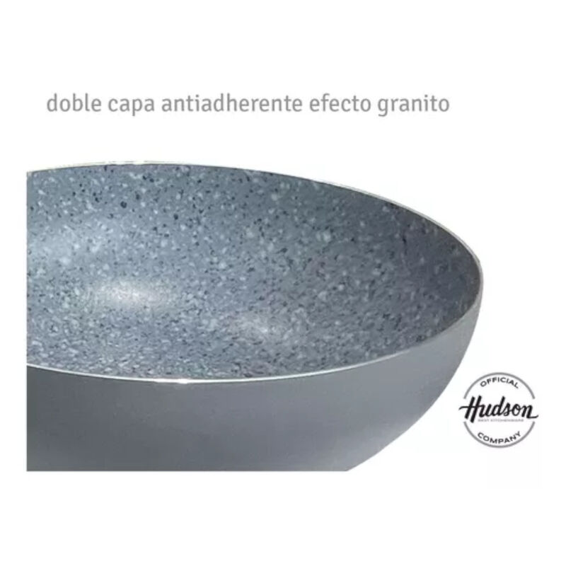 Wok Sarten Aluminio 28 cm HUDSON Granito Antiha... image number null