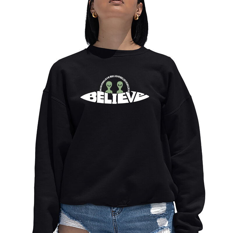 Sudadera De Cuello Redondo Word Art Para Mujer ... image number null
