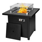 Hoguera Fogata Mesa Calentador Gas Propano 71x71 C/ Cristal Jardimex