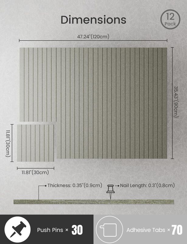 Panel De Corcho De Fieltro Bumusty Para Notas, ... image number null
