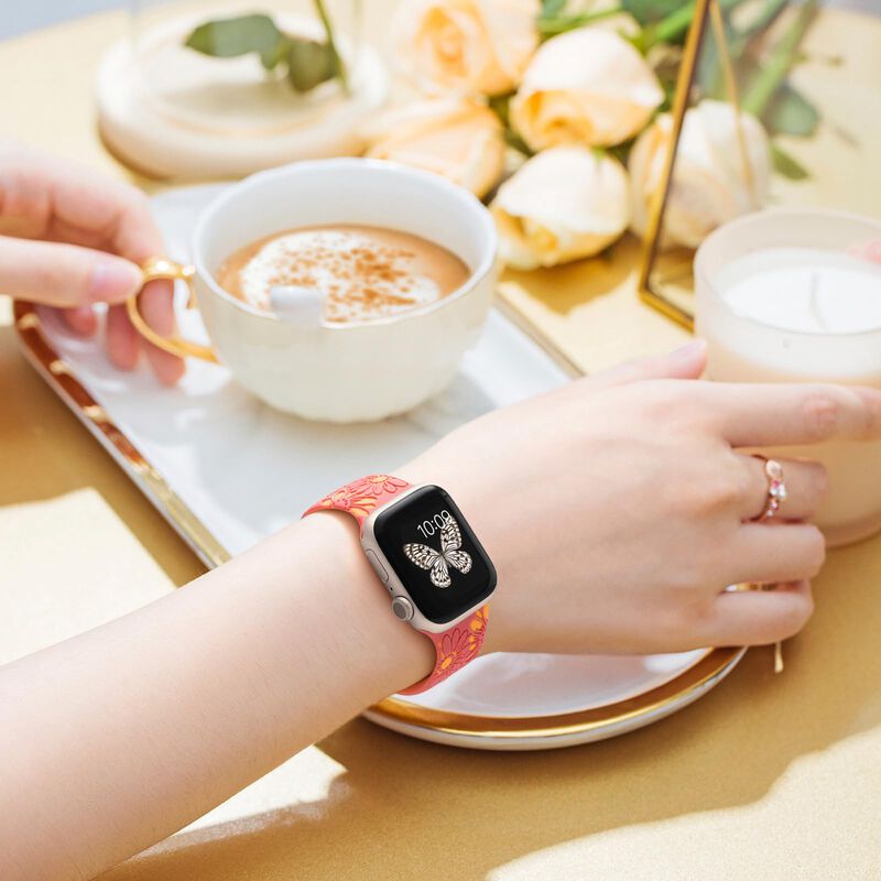 Correa Daqin Floral Grabada para Apple Watch 38... image number null