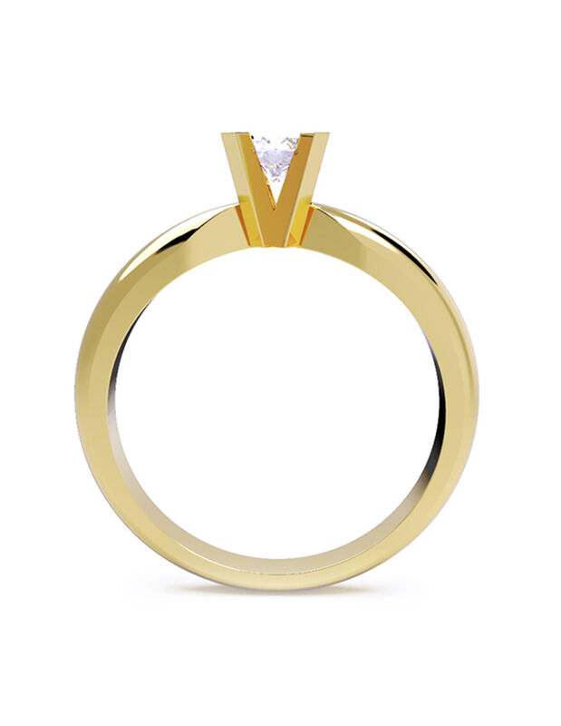 Anillo de Compromiso de 14K con Diamante de Lab... image number null