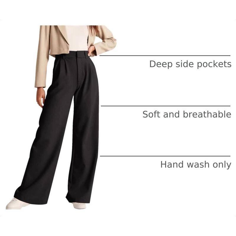Pantalones de Oficina NIMIN, Cintura Alta, Cort... image number null