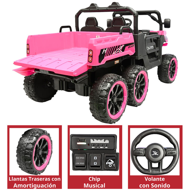 Montable El&eacute;ctrico para Ni&ntilde;os Tractor 6x6 Caja ... image number null