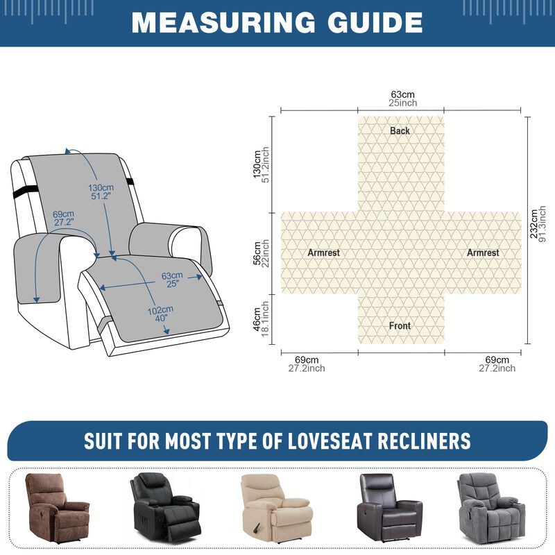 Funda Reclinable Taococo, Impermeable, Antidesl... image number null