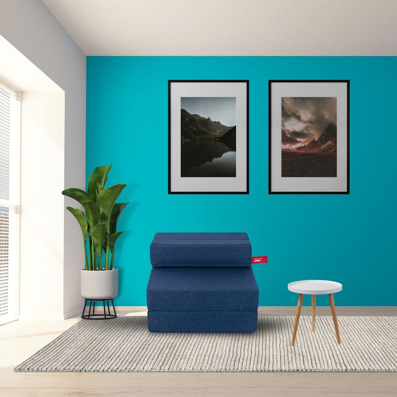 Sillón Plegable Tipo Puff Atlas Basics Marino image number null