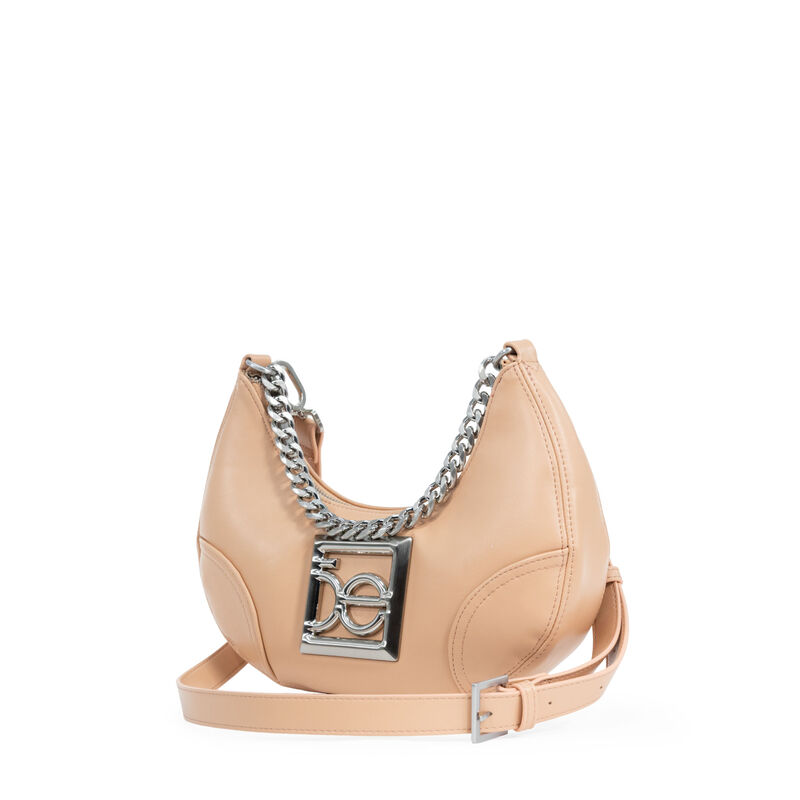 Bolsa Hobo Chica Cadena Chunky Color Nude image number null