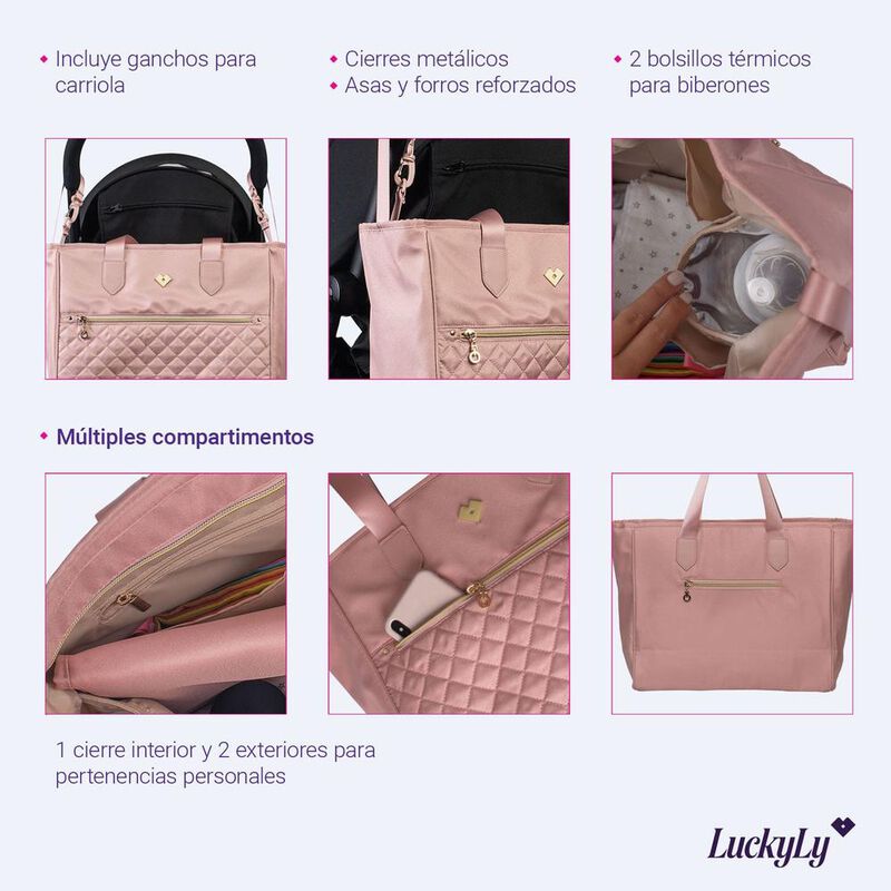 Pañalera Moderna, Bolsa Tote Multiusos + Cambia... image number null