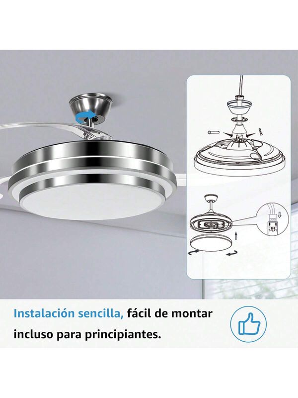 Ventilador De Techo Con Control Remoto L&aacute;mpara ... image number null