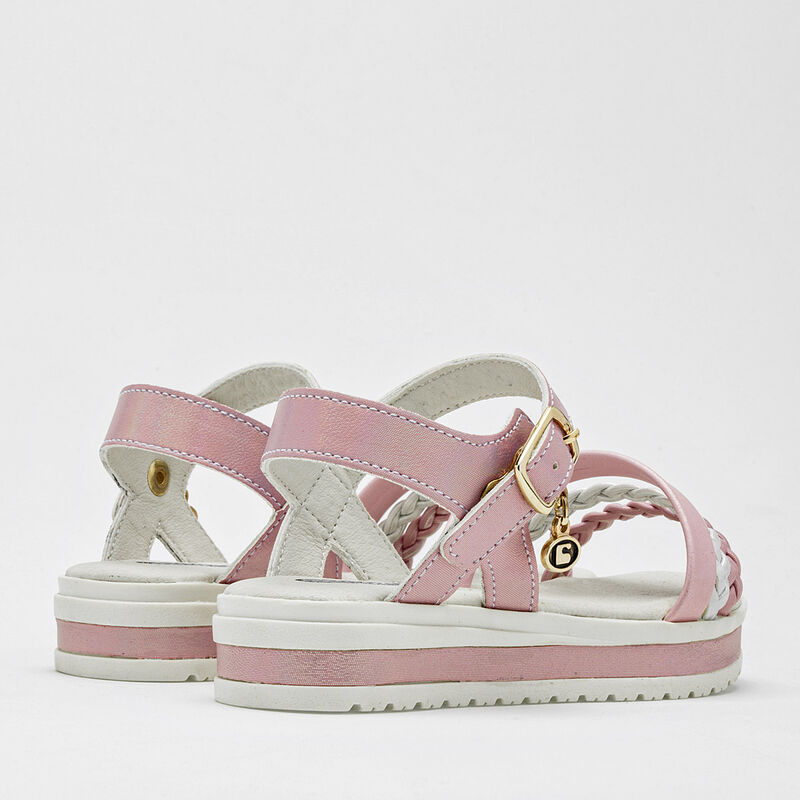 Coqueta Sandalia para ni&ntilde;a rosa blanco image number null