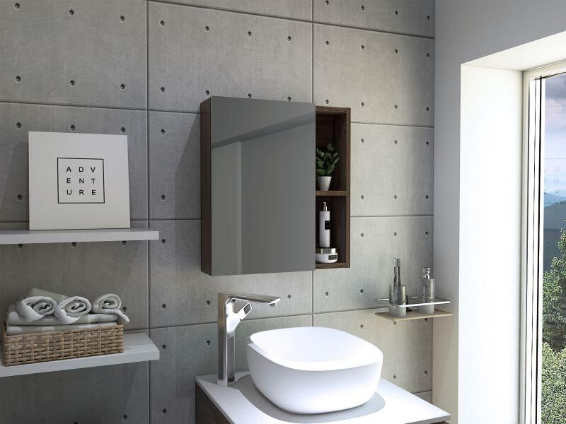 Gabinete Para Baño Labell Chocolate Con Puerta ... image number null